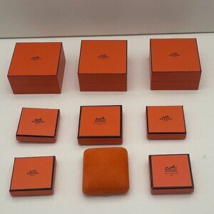 Hermes 9 empty storage boxes LOT